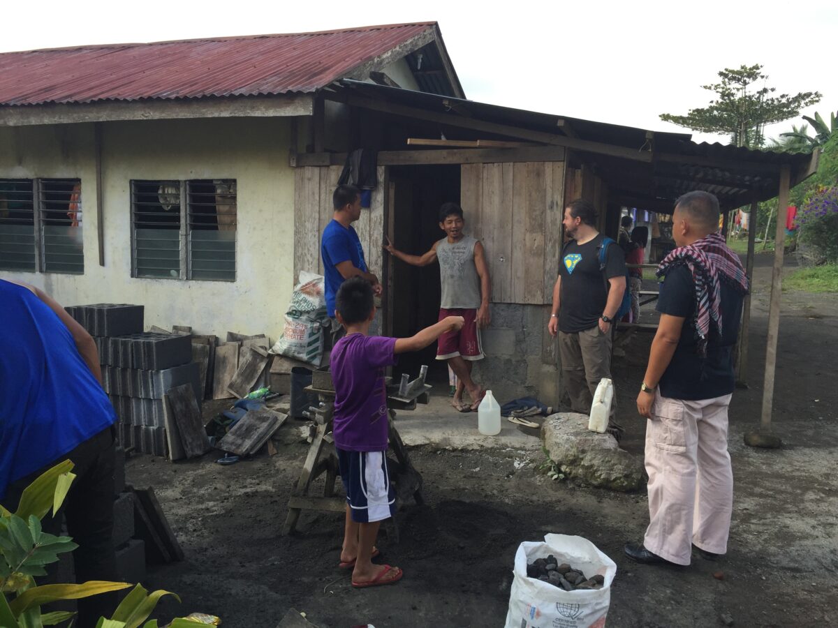 This father and his two sons make cement blocks from the volcanic sand, and sell them as fast as they can make them. However, they don’t have access to the capital they need to buy more cement to produce these blocks.